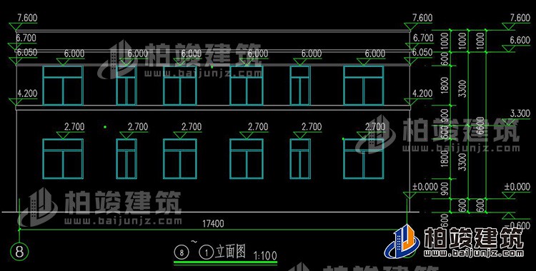 背立面图